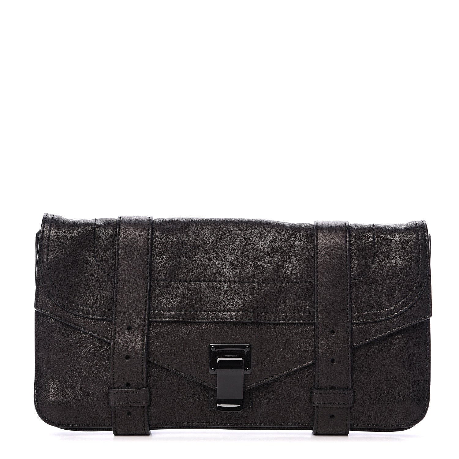 Proenza Schouler Lambskin PS1 Pochette Clutch Black 1 of 7