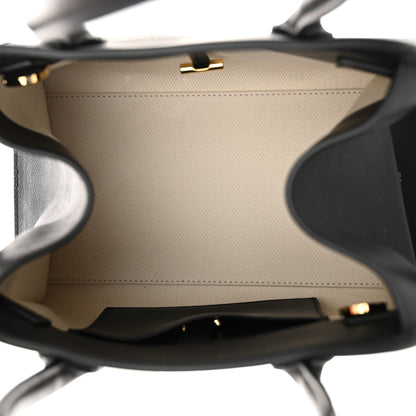 The Row Polished Saddle Calfskin Soft Margaux 10 Bag Black 5 of 9