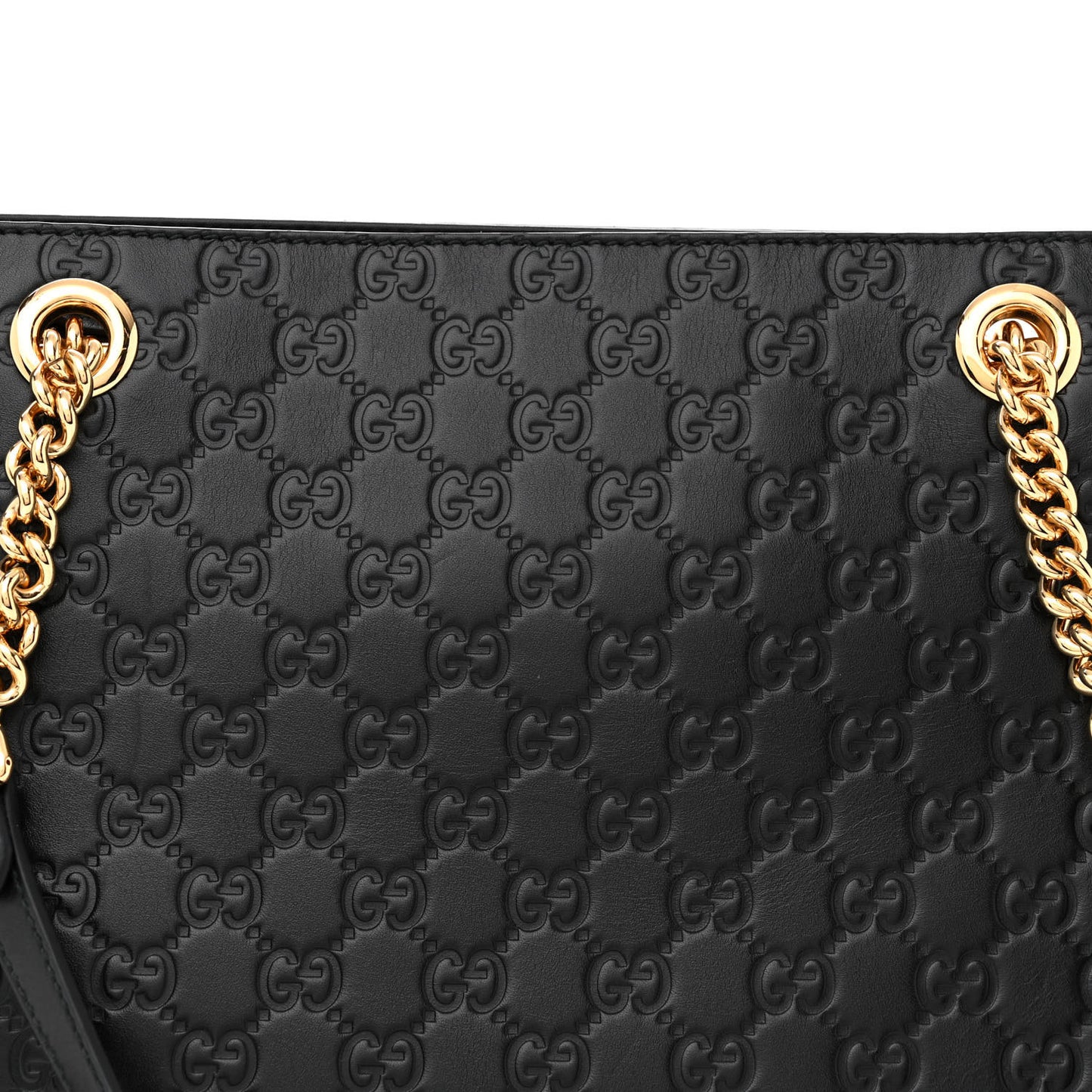 Guccissima Signature Large Shoulder Tote Bag Black