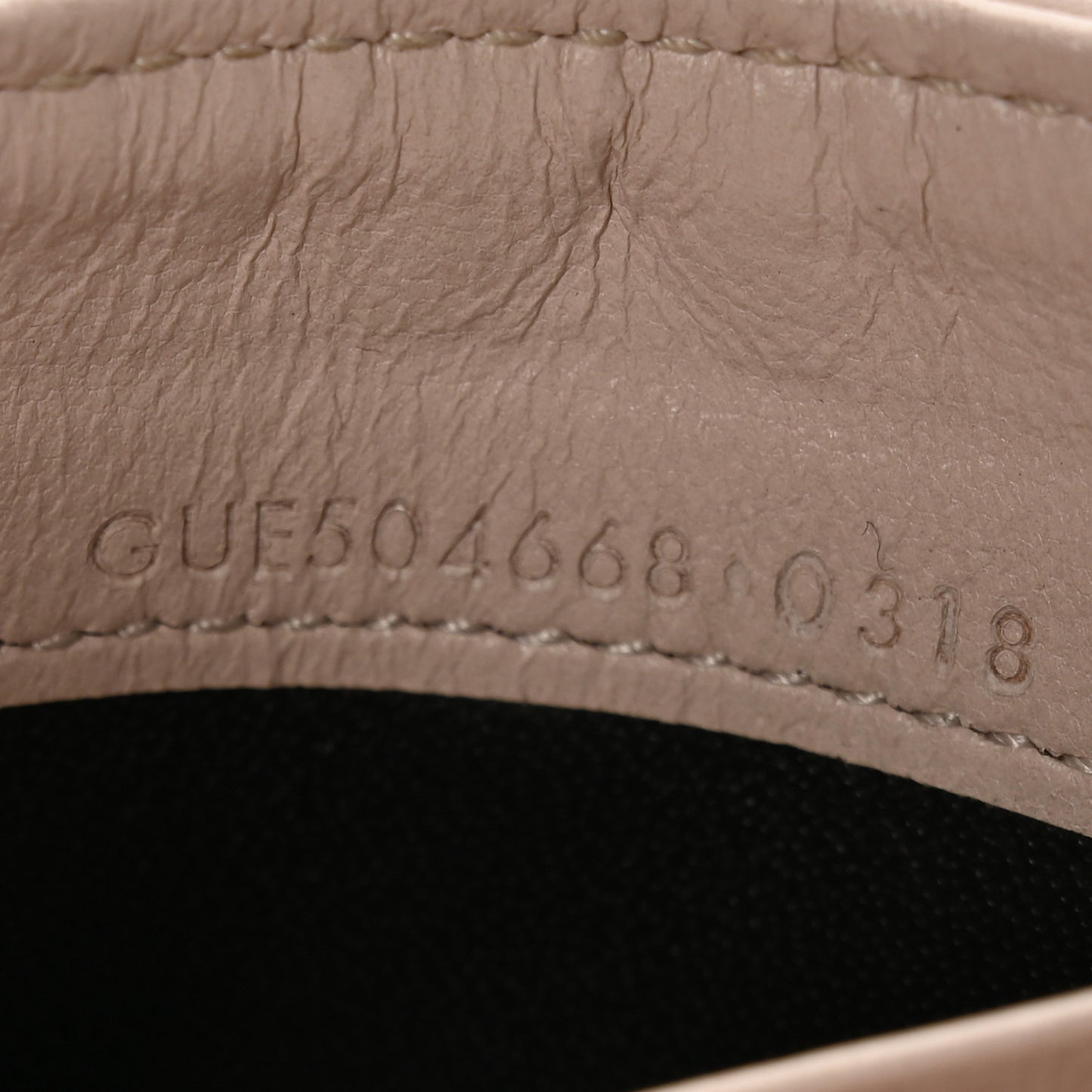 Nappa Matelasse Chevron Small Monogram Envelope Wallet Nude Powder