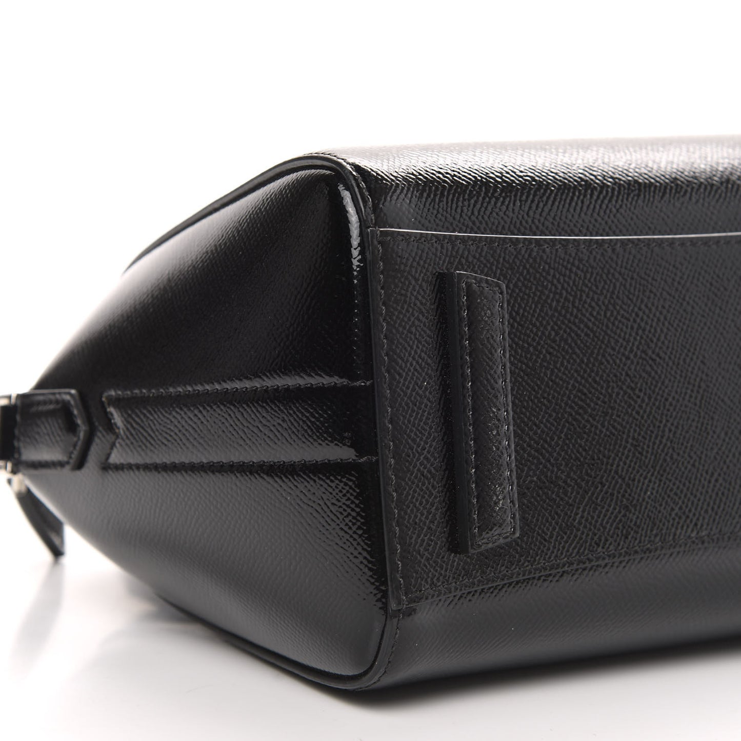 Textured Patent Calfskin Mini Antigona Black