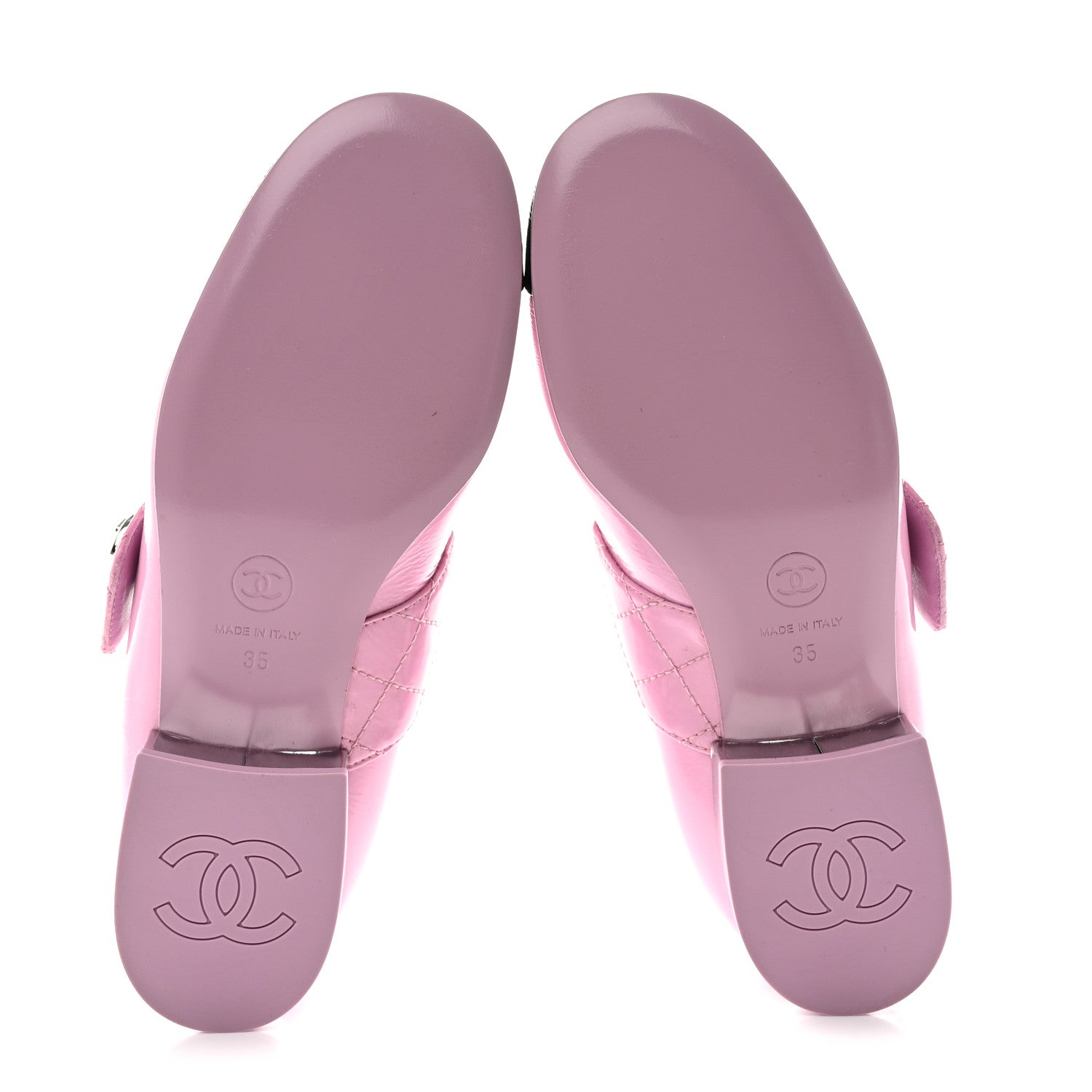 Chanel Patent Goatskin Cap Toe Mary Janes 35 Light Purple Black 5 of 11
