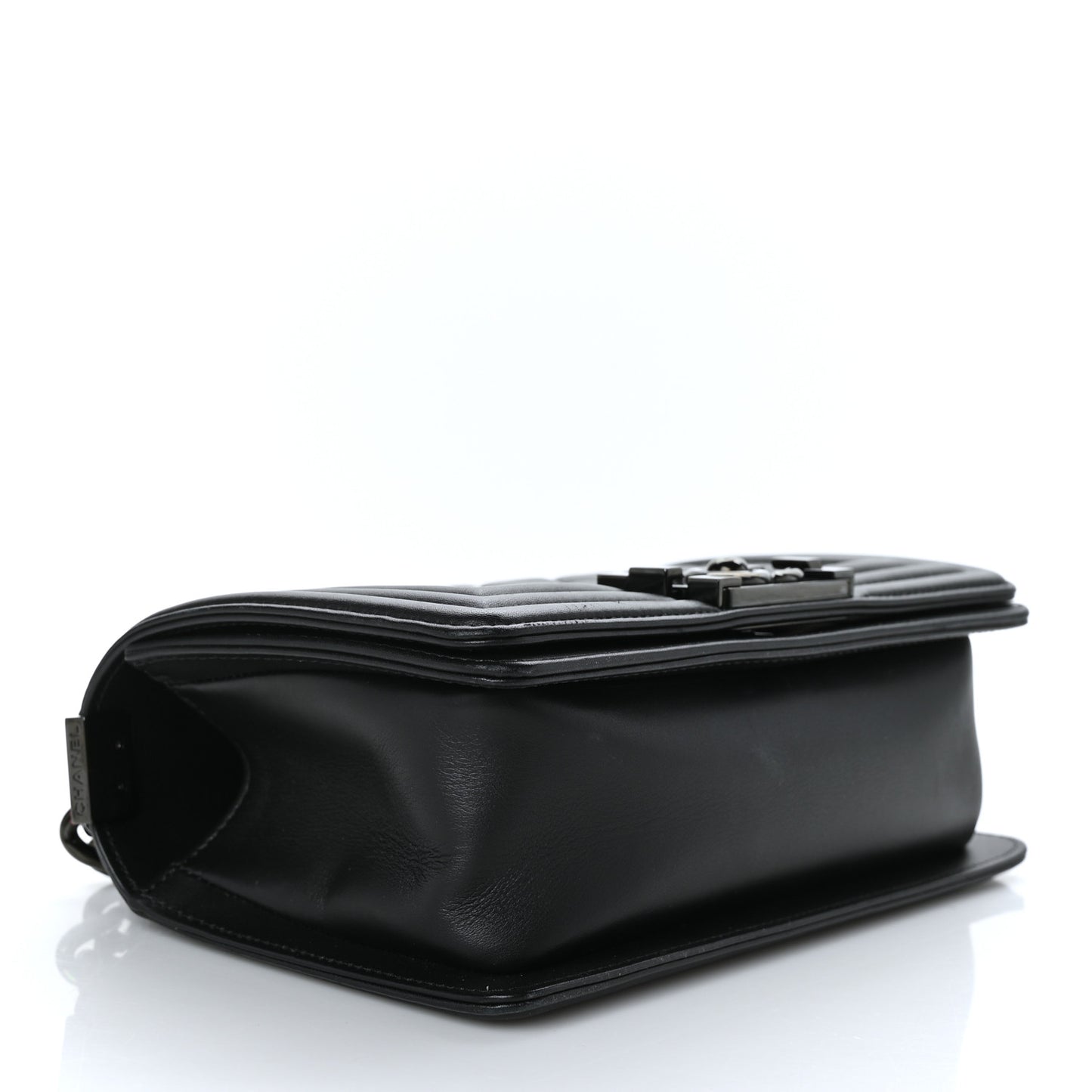 Calfskin Quilted Small Boy Flap So Black