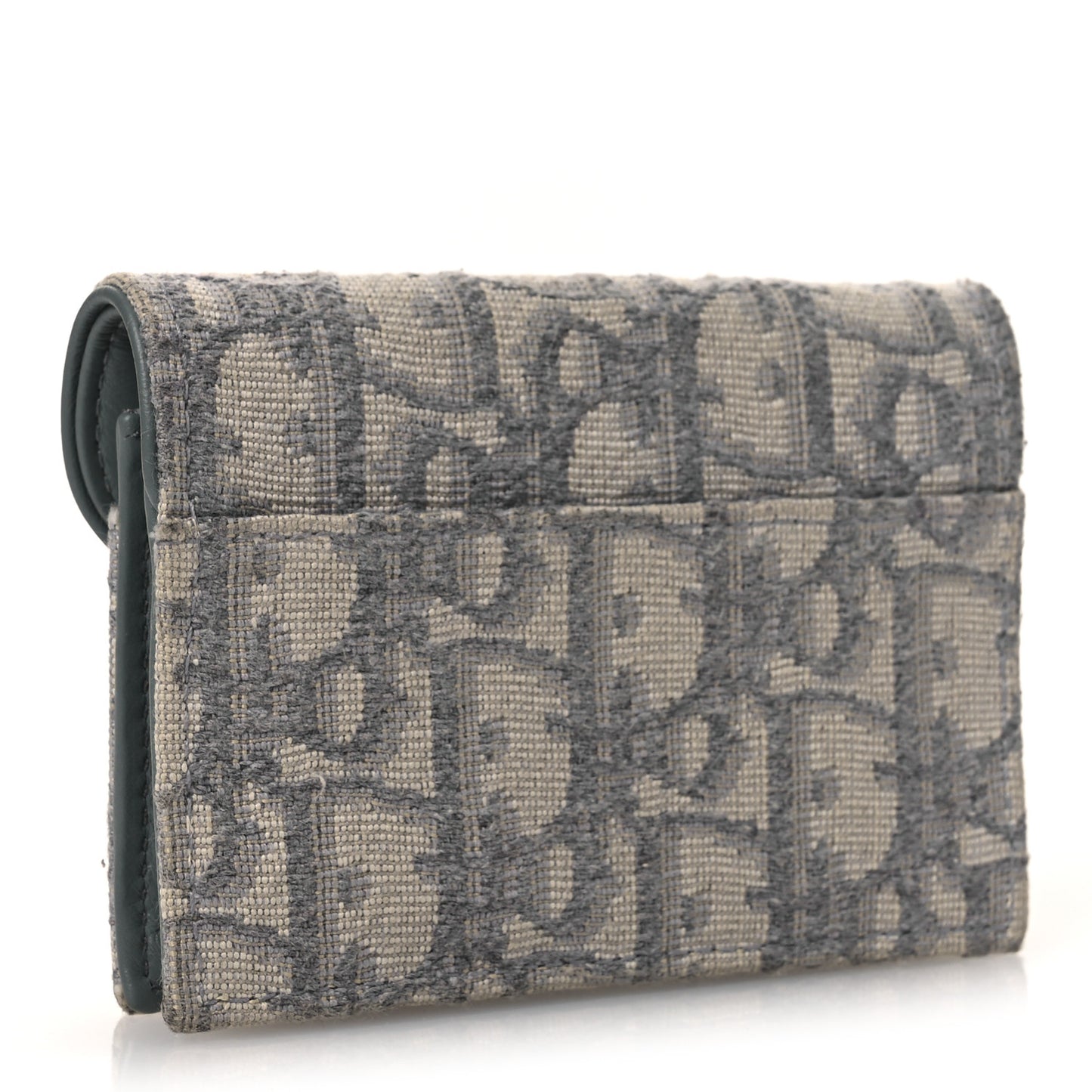 Oblique Saddle Bloom Card Holder Gray