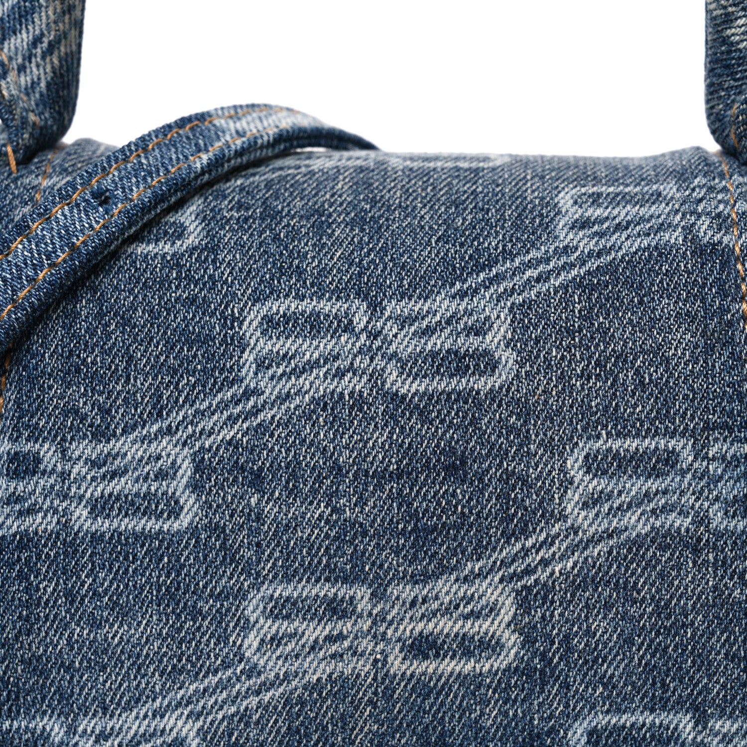 Balenciaga Denim BB Monogram Small Hourglass Top Handle Bag Blue 8 of 10