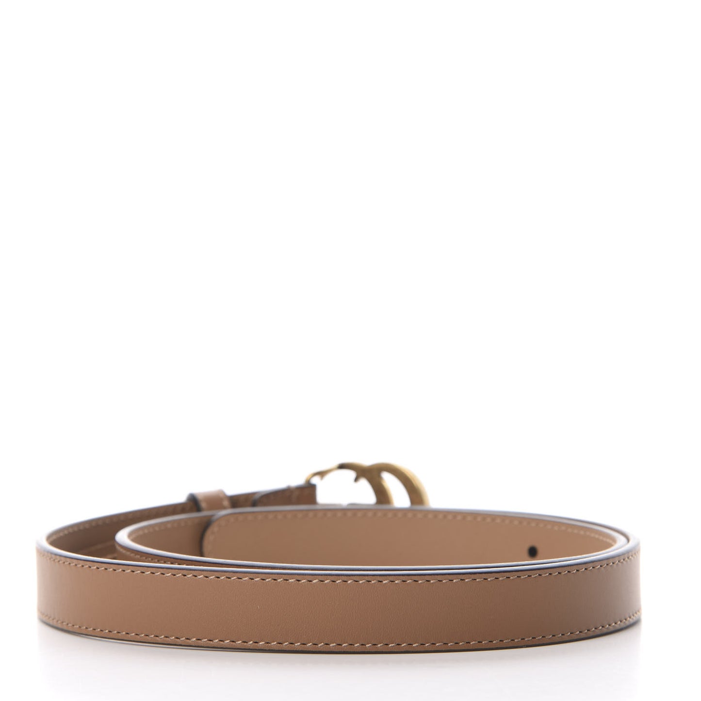 Moon Calfskin Double G 20mm Belt 75 30 Natural Tan