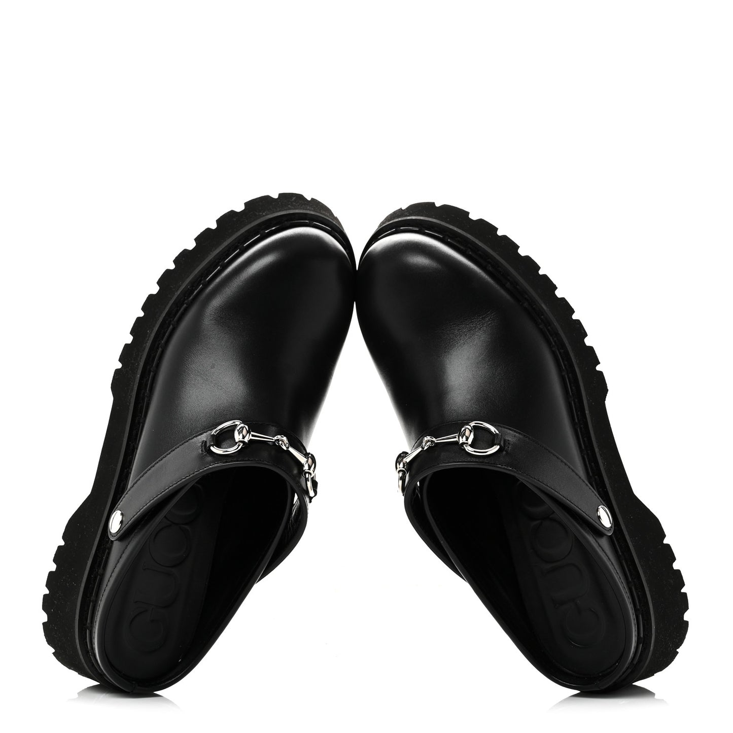 Calfskin Womens Horsebit Platform Mules 39 Black