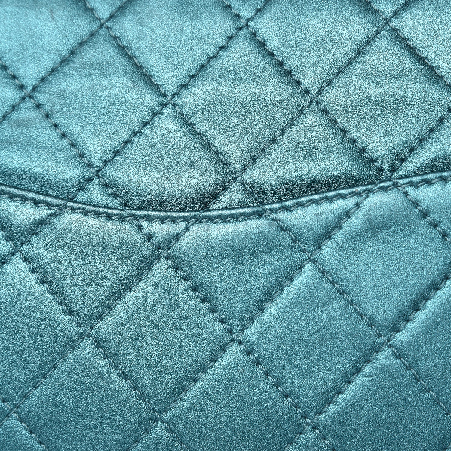 Chanel Metallic Calfskin Quilted 2.55 Reissue 227 Flap Turquoise 15 of 15