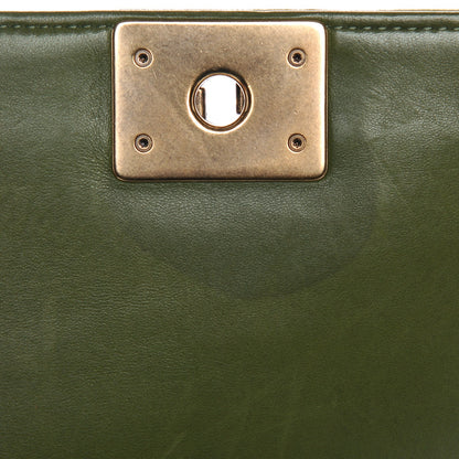Chanel Velvet Tweed Medium Boy Flap Green 8 of 10
