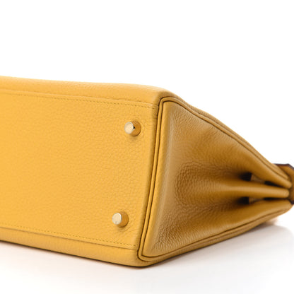 Hermes Togo Kelly Retourne 28 Jaune Ambre 7 of 11