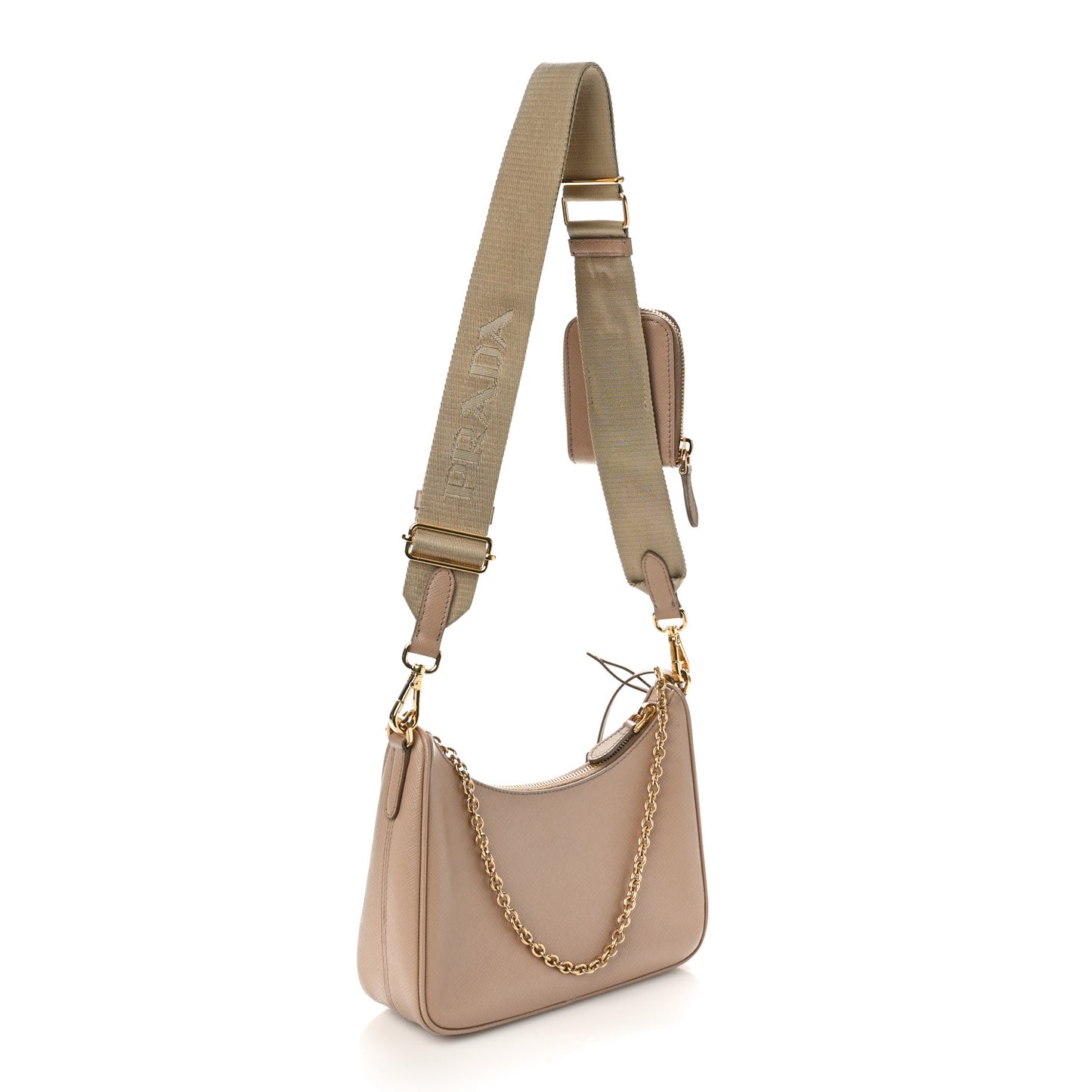 Saffiano Lux Re-Edition 2005 Shoulder Bag Cammeo