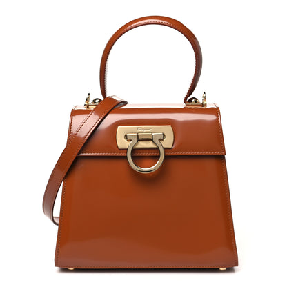 Salvatore Ferragamo Brushed Off Calfskin Small Iconic Top Handle Cuoio 1 of 10
