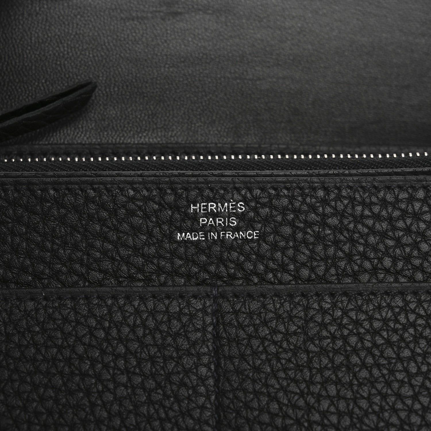 Hermes Togo Dogon Duo Wallet Black 7 of 9
