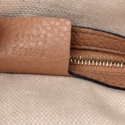 Gucci Pebbled Calfskin Large Soho Hobo Camelia 9 of 10