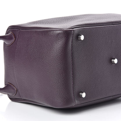 Hermes Taurillon Clemence Lindy 30 Raisin 5 of 10