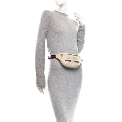 Gucci Grained Calfskin Small Logo Belt Bag White 2 of 14
