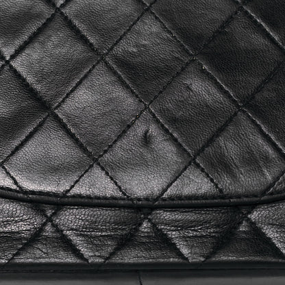 Chanel Lambskin Quilted Medium Double Flap Black 17 of 21