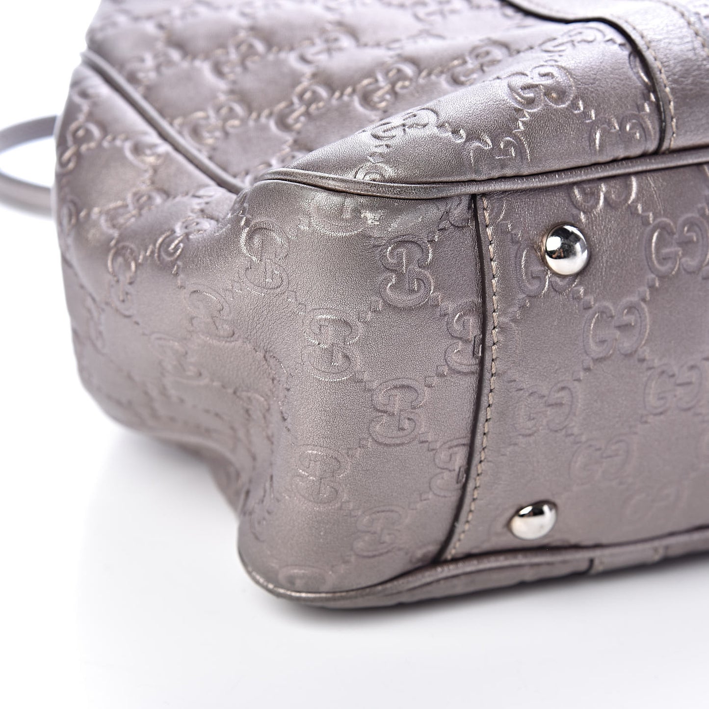Metallic Guccissima Medium GG Twins Tote Mauve