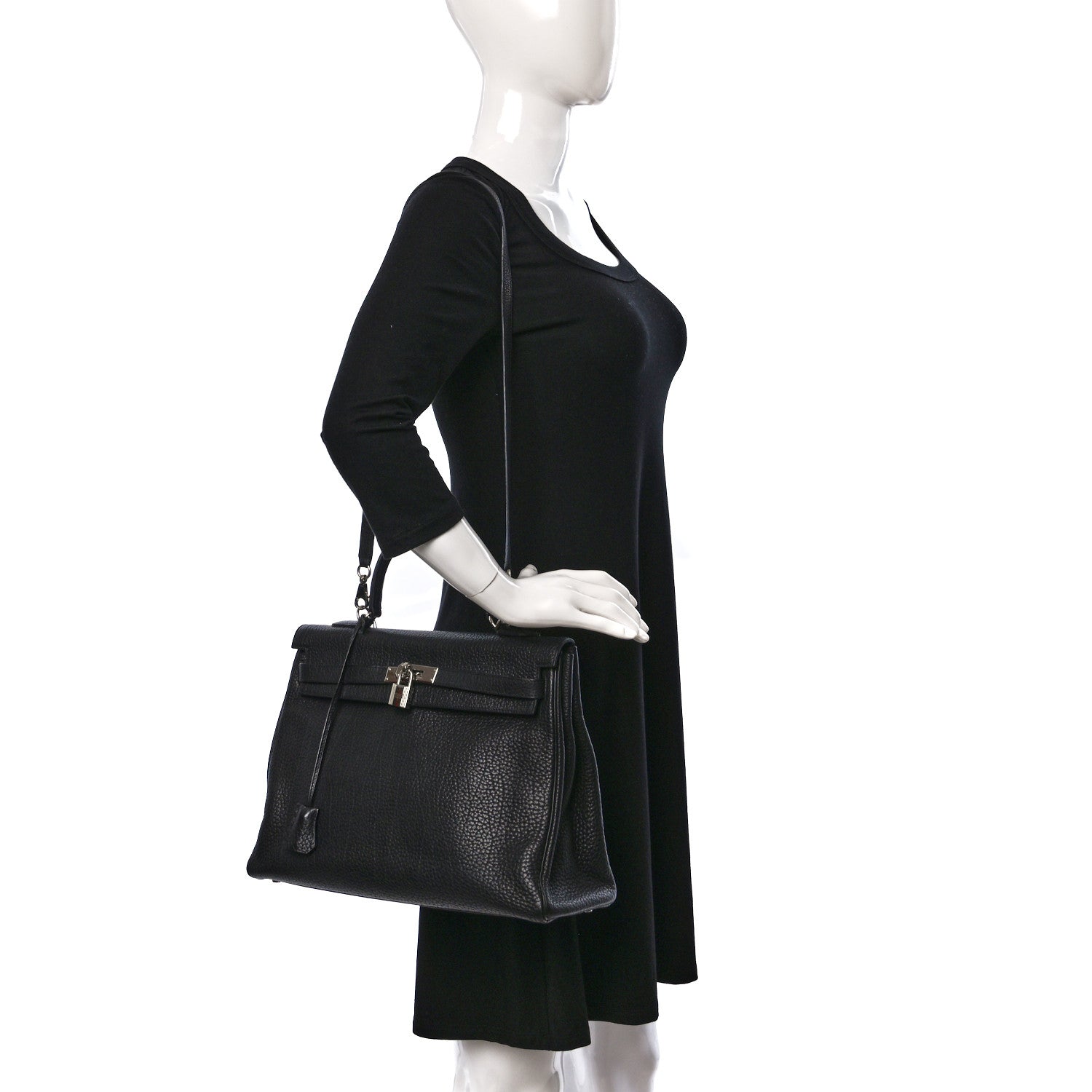 Hermes Fjord Kelly Retourne 35 Black 2 of 17