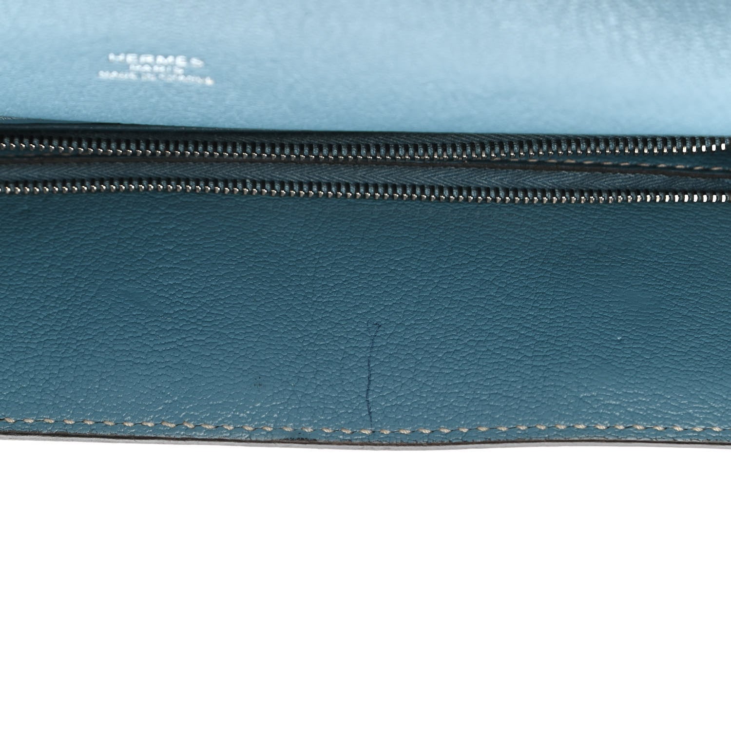 Hermes Taurillon Clemence Jypsiere 28 Blue Jean 10 of 10