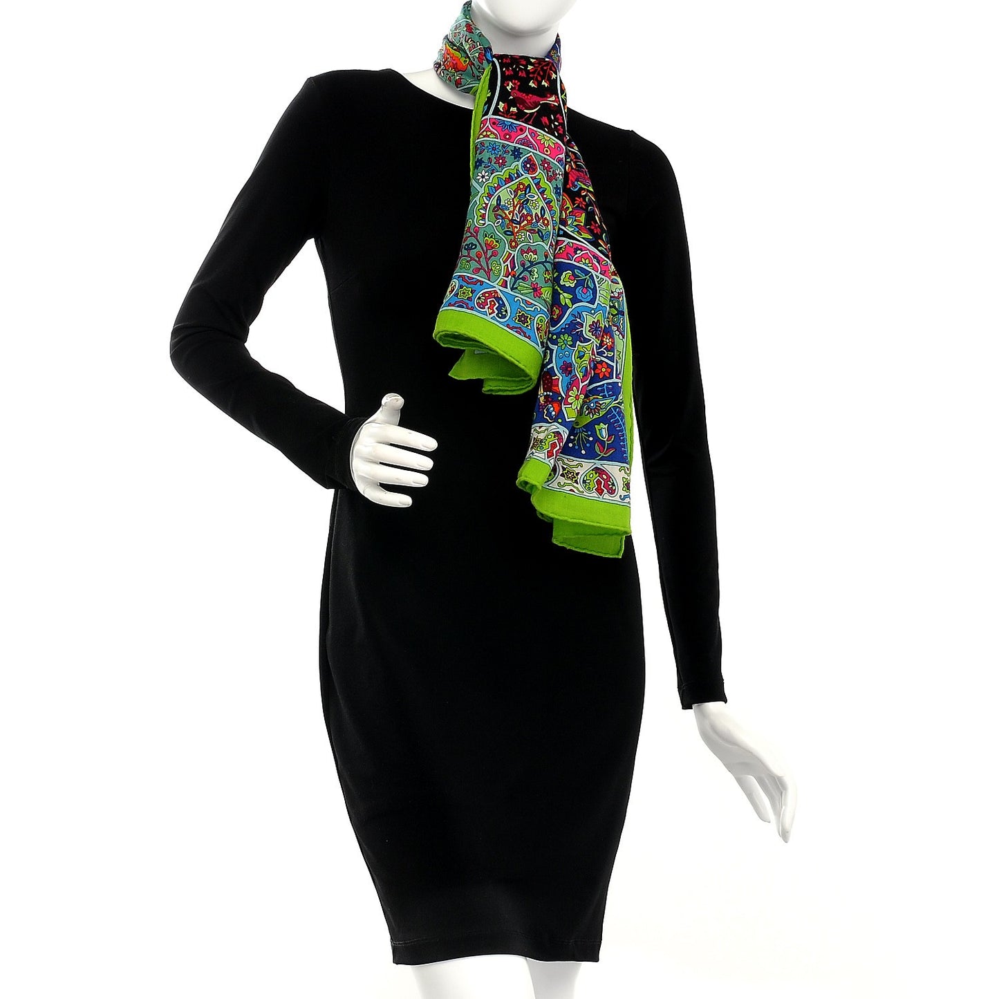 Cashmere Silk Au Pays De Oiseaux Fleurs Shawl 140