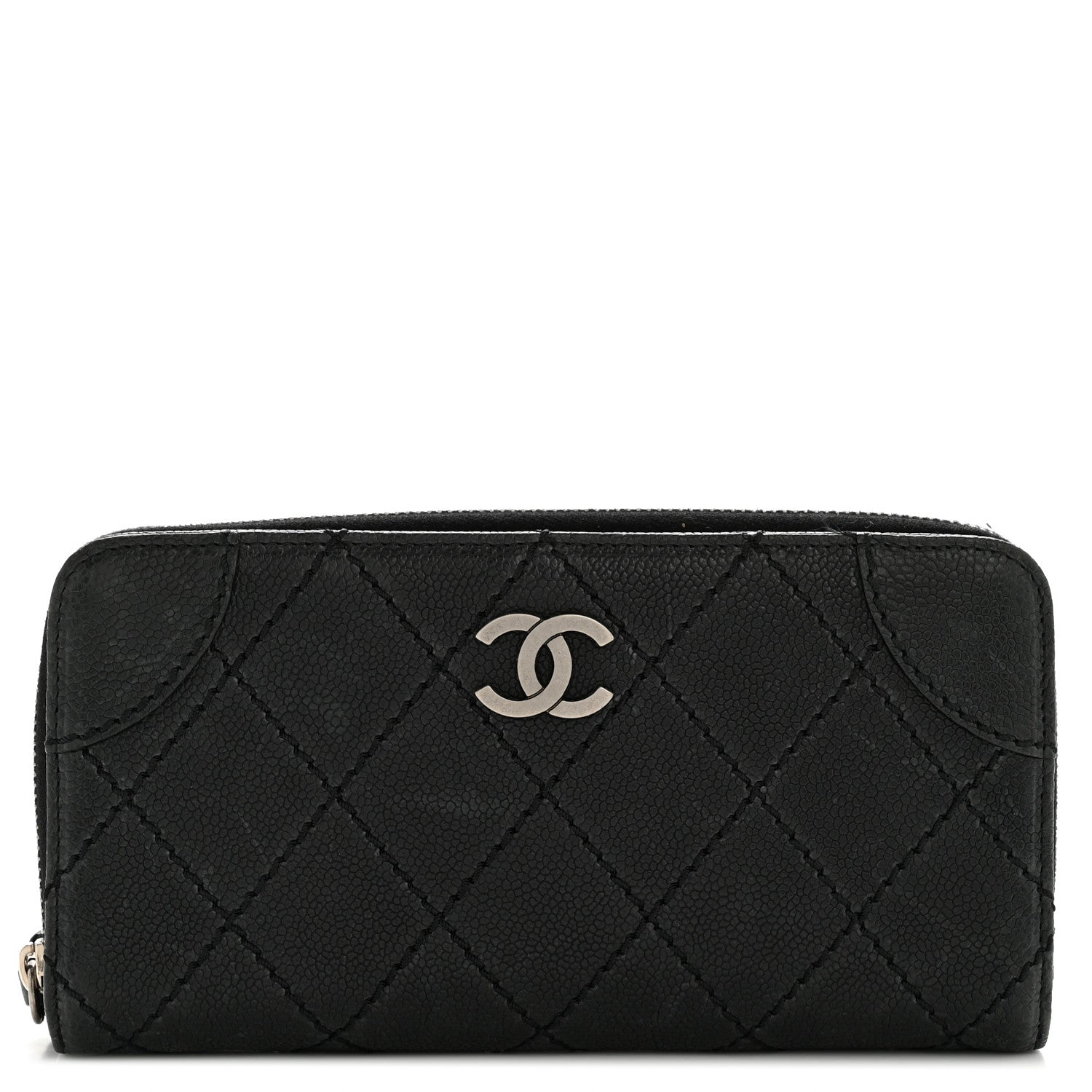 Chanel Caviar Quilted Stitched Outdoor Ligne Wallet Black 1 of 12