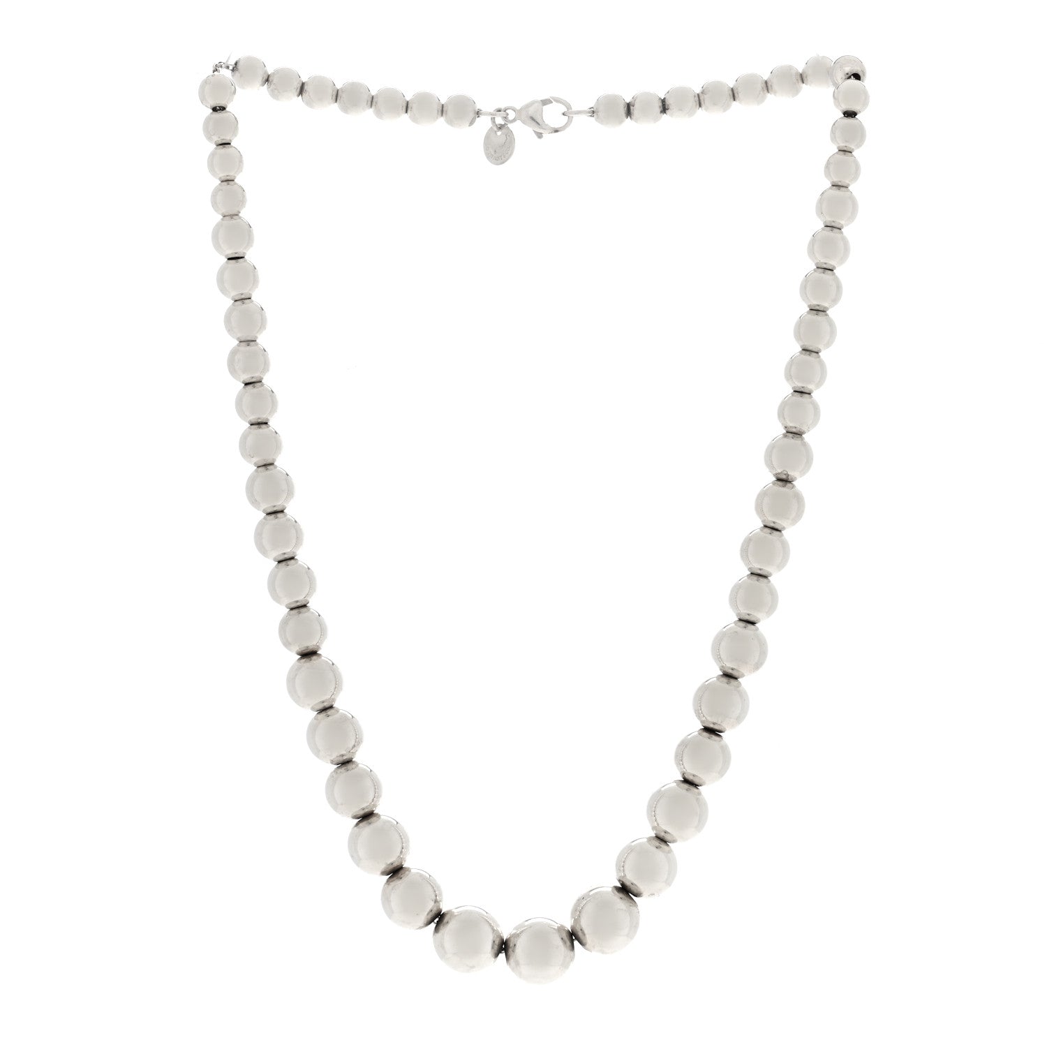 Tiffany Sterling Silver HardWear Graduated Ball Necklace 3 of 4
