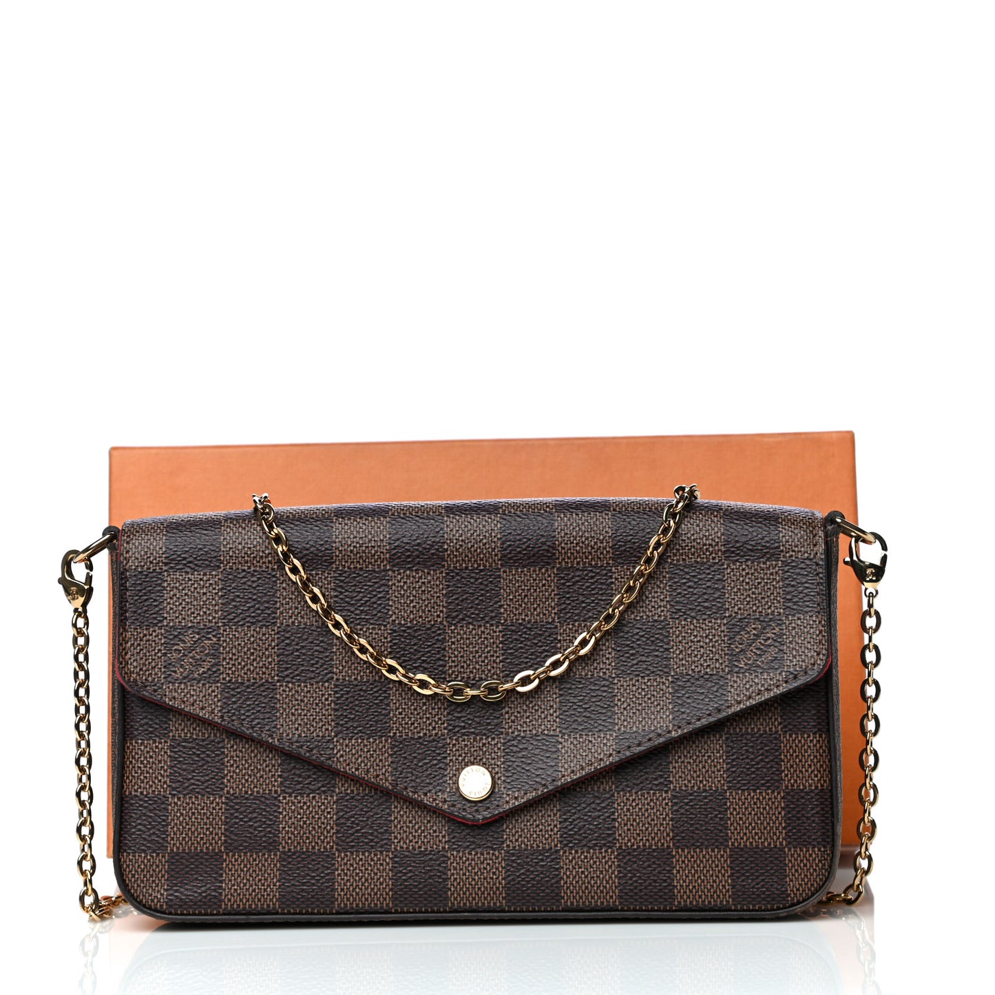 Damier Ebene Pochette Felicie Chain Wallet