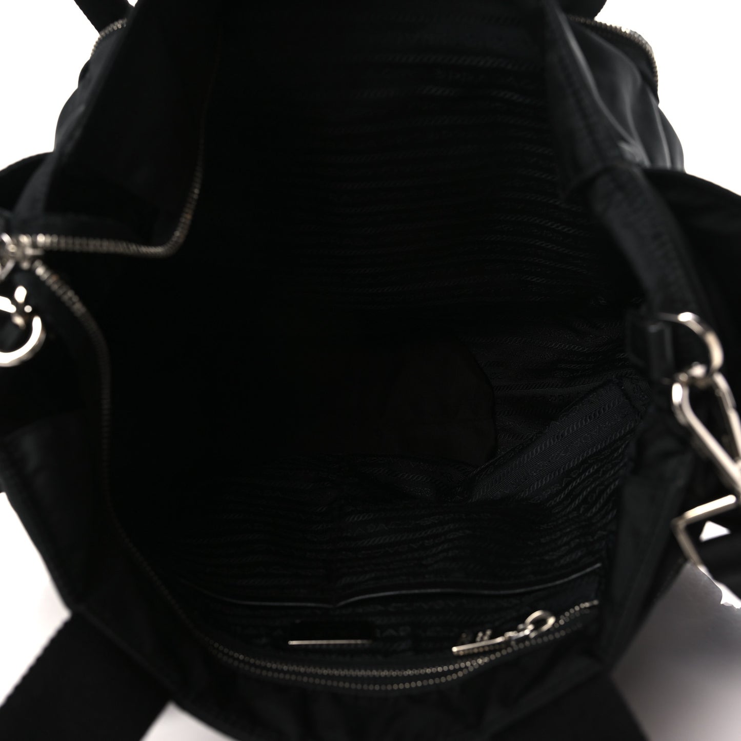 Tessuto Nylon Vela Diaper Bag Black