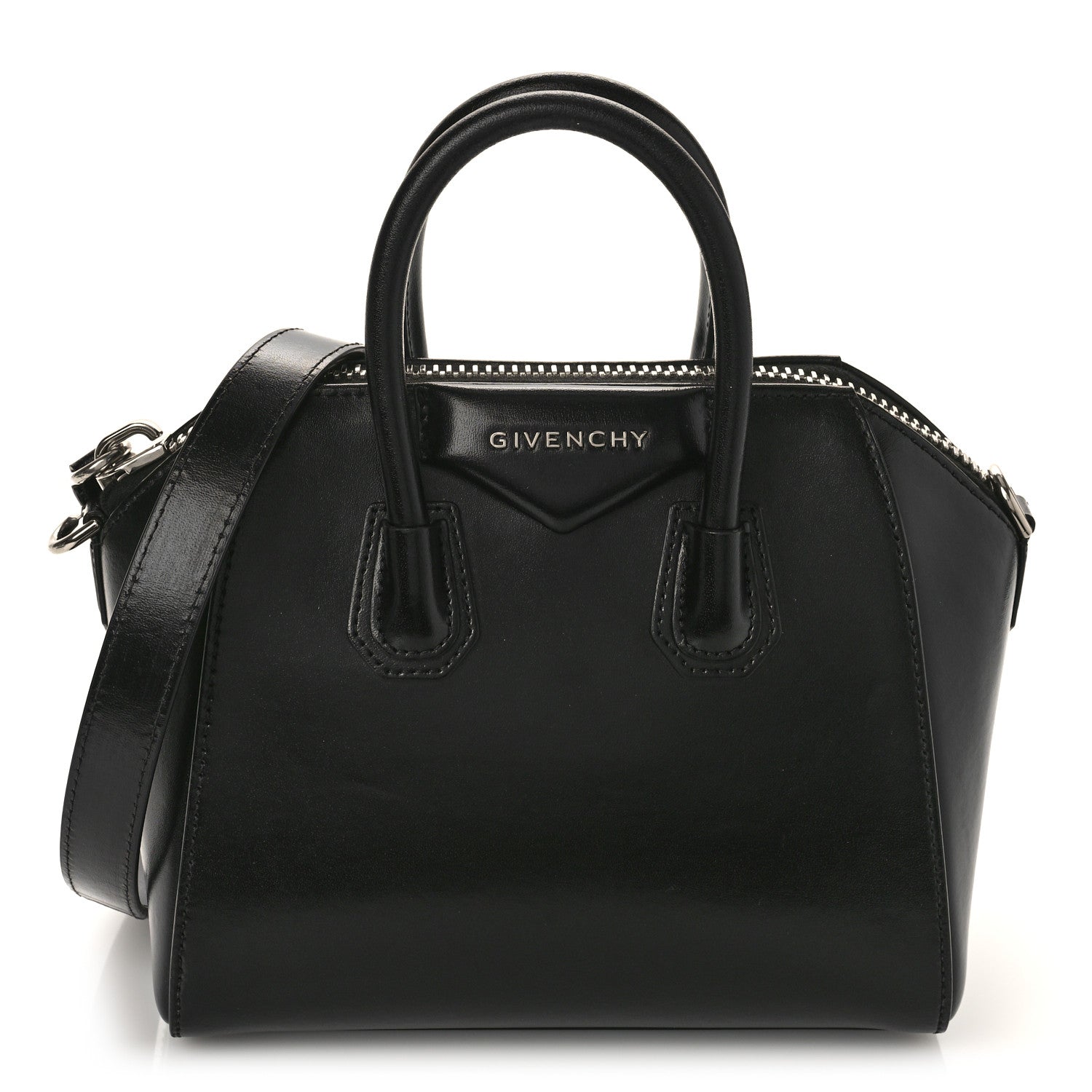 Givenchy Shiny Lord Calfskin Mini Antigona Black 1 of 8