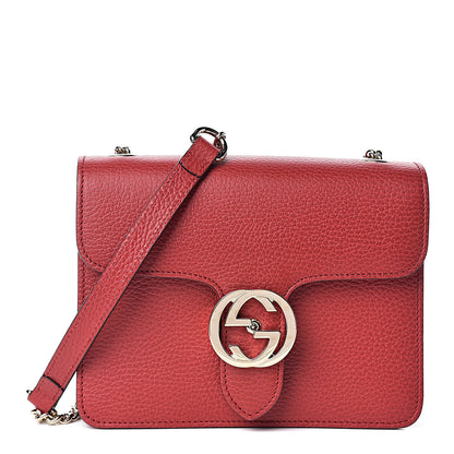 Gucci Dollar Calfskin Small Interlocking G Shoulder Bag Red 1 of 10