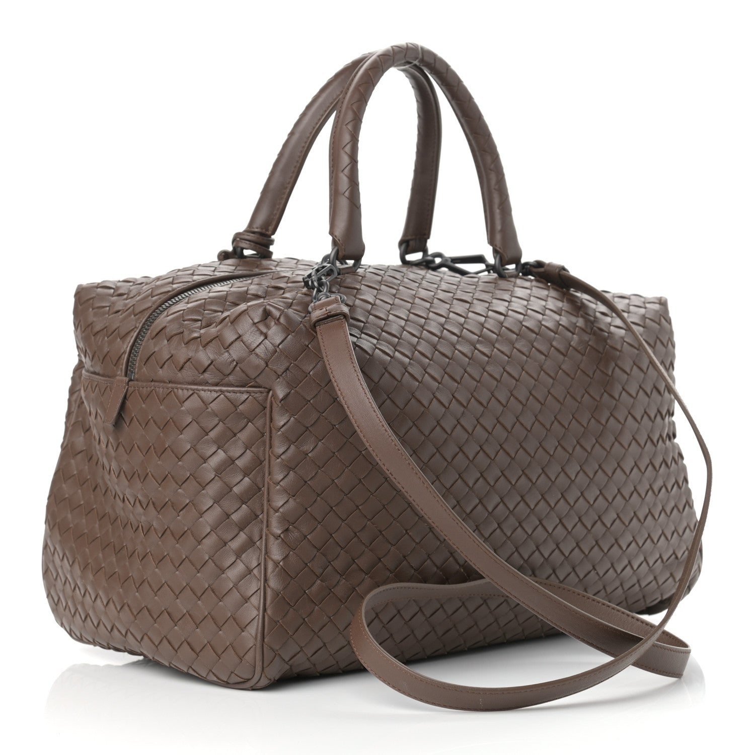 Bottega Veneta Nappa Intrecciato Boston Brown 3 of 10