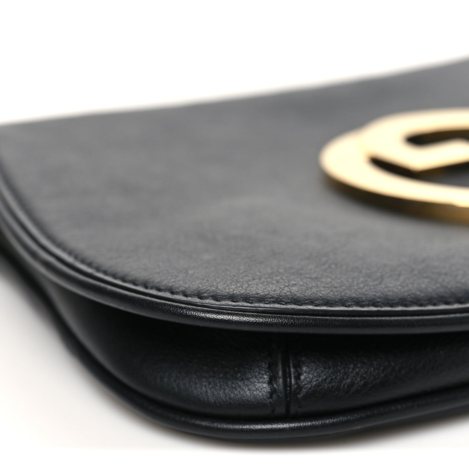Gucci Roxy Calfskin Blondie Chain Shoulder Flap Bag Black 9 of 10