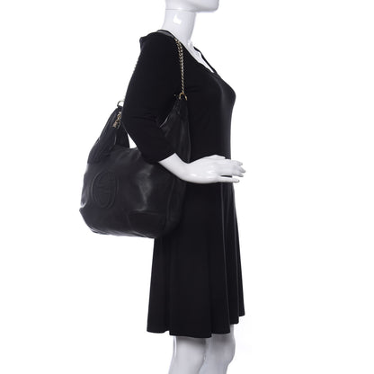 Gucci Pebbled Calfskin Medium Soho Chain Hobo Black 2 of 10