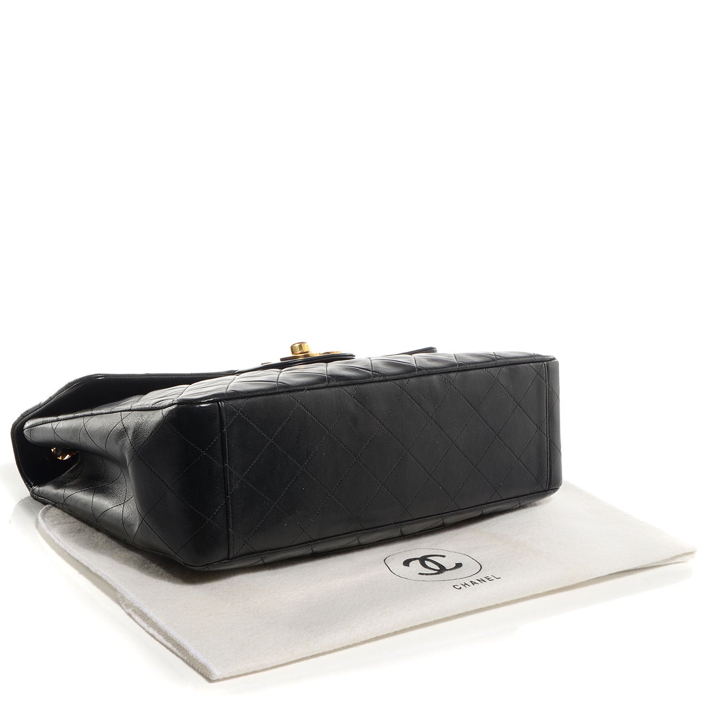 Lambskin XL Jumbo Flap Black
