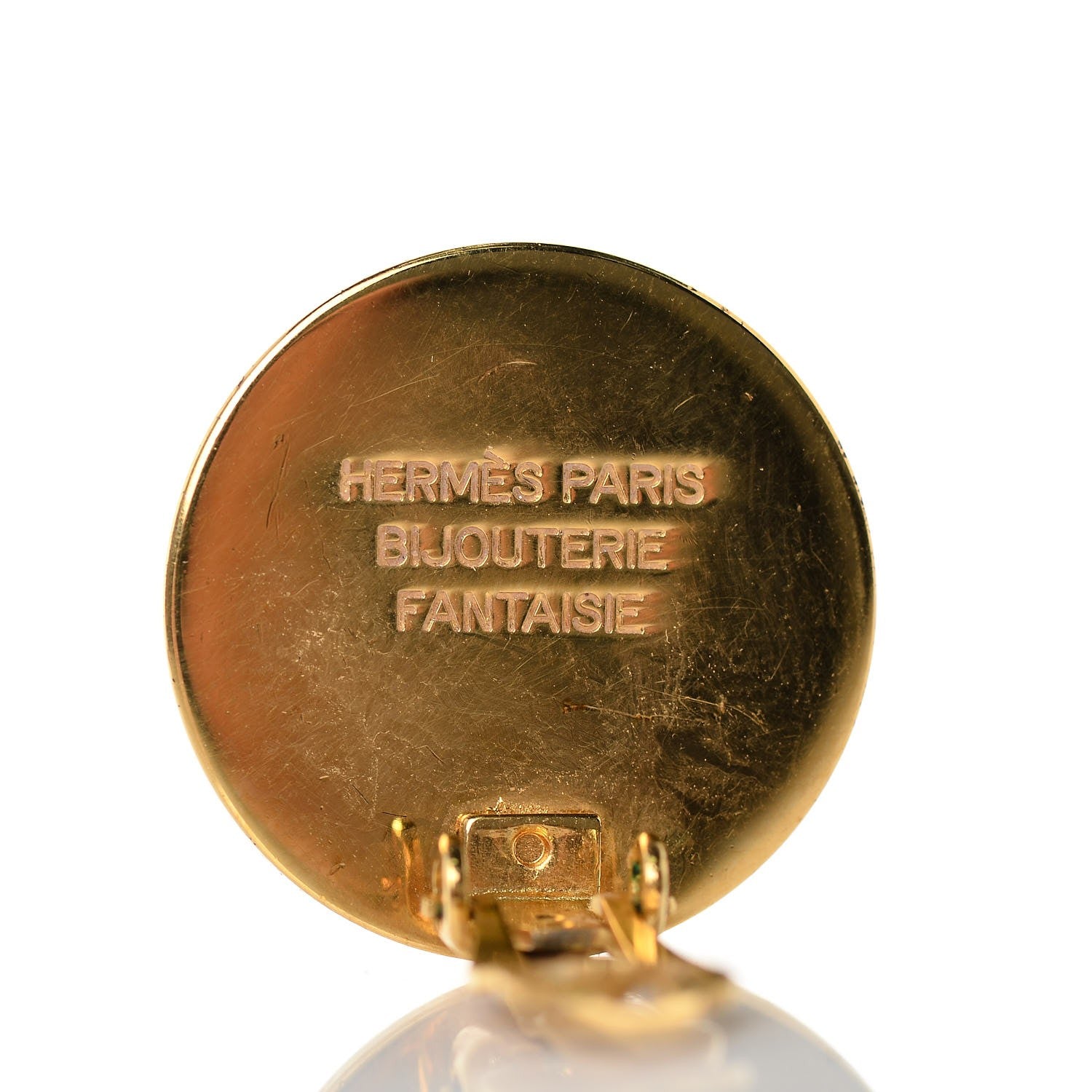 Hermes Clou De Selle Clip On Earrings Gold 4 of 5