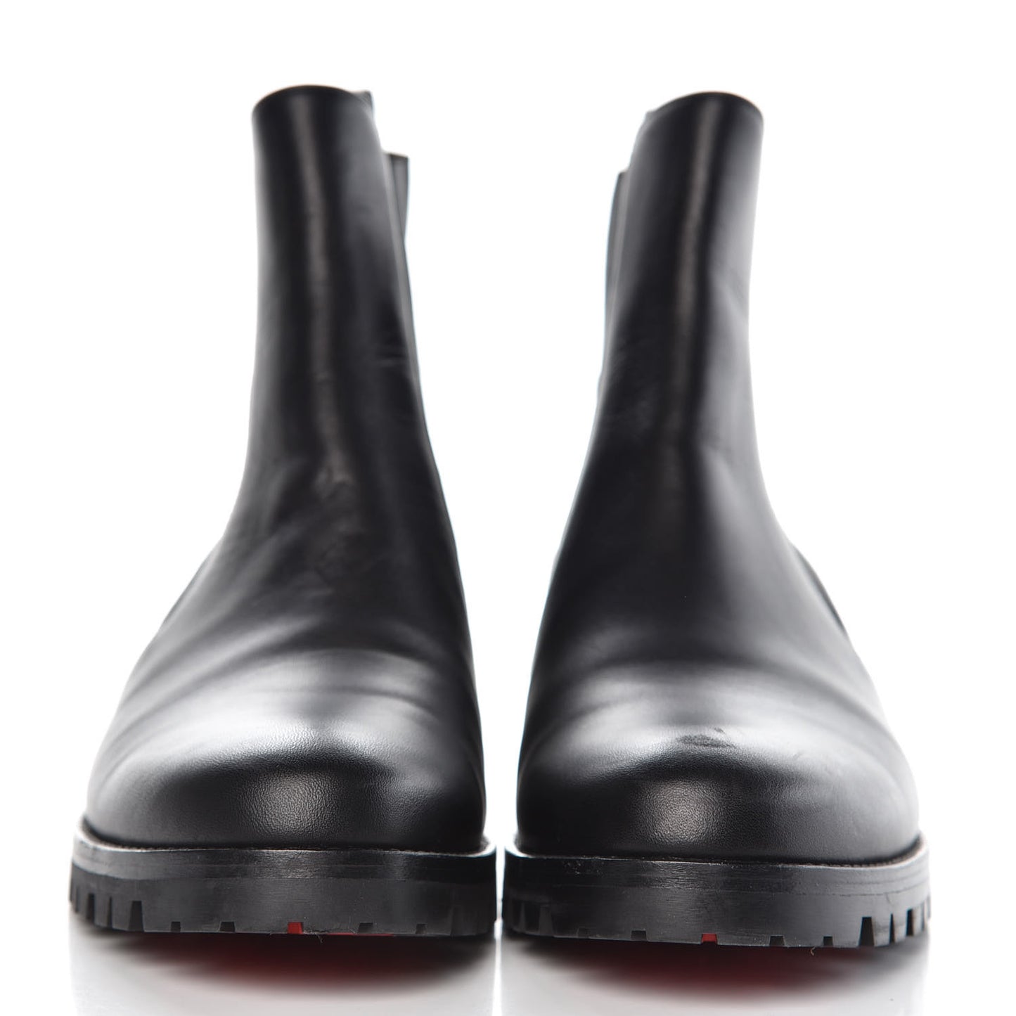 Calfskin Marchacroche Flat Chelsea Boots 37.5 Black