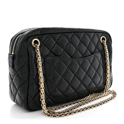 Chanel Aged Calfskin Quilted Medium Reissue Camera Case Black 3 of 10