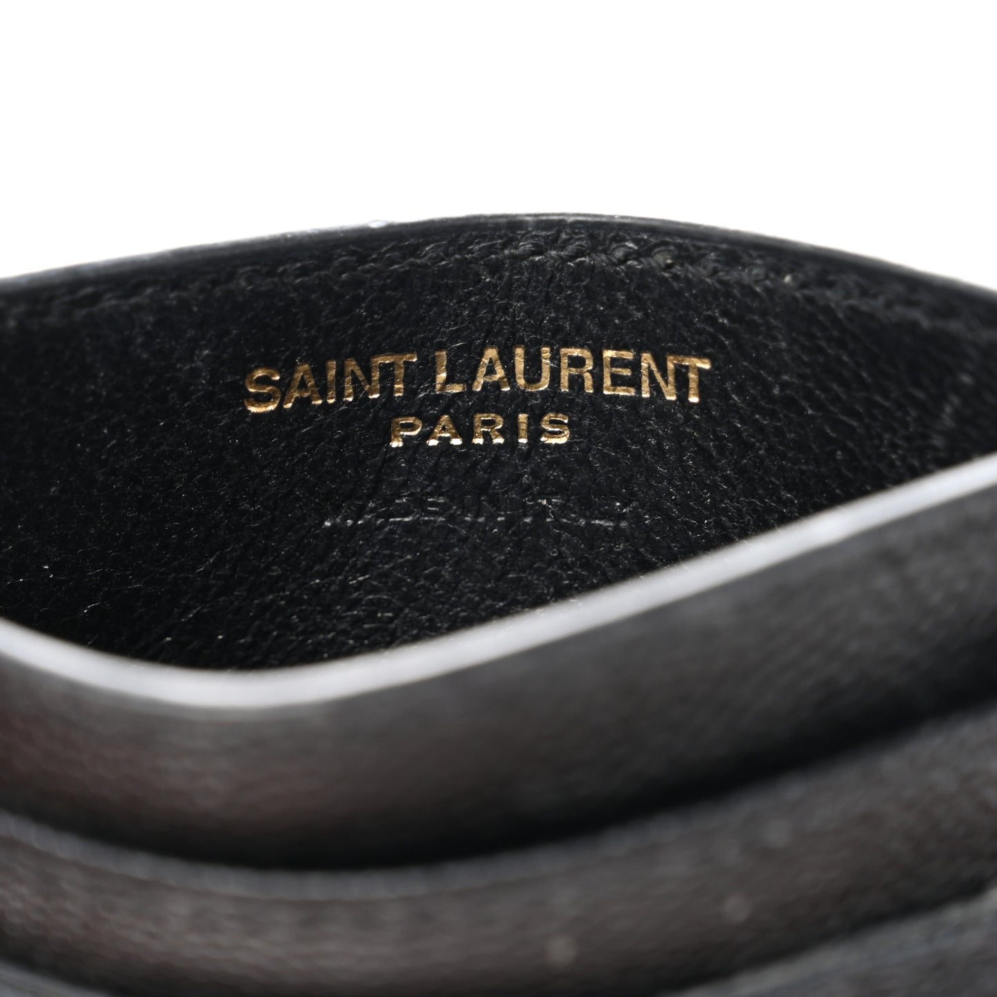 Grain De Poudre Matelasse Chevron Monogram Credit Card Case Black