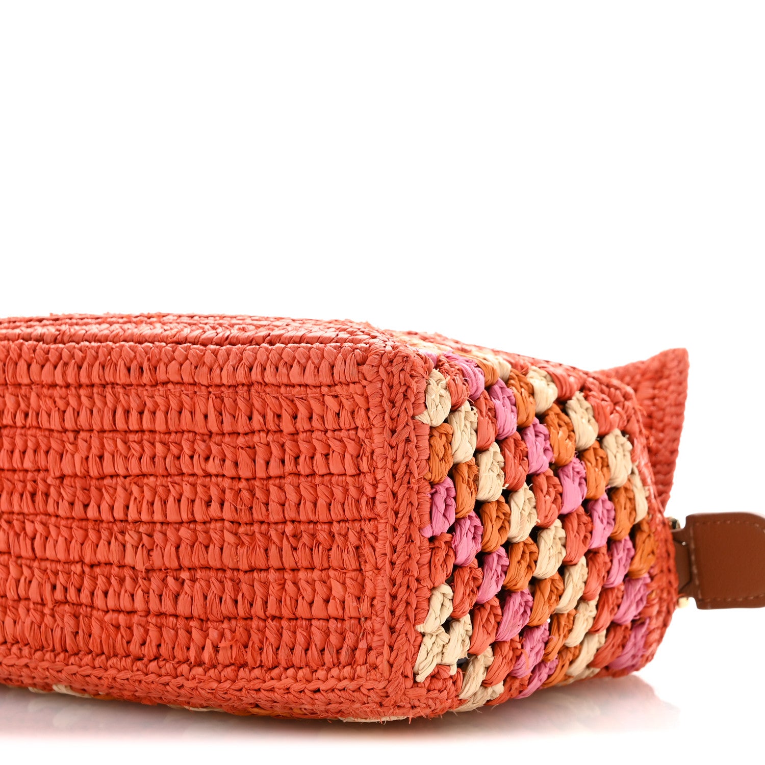 Loewe Raffia Crochet Paula's Ibiza Mini Puzzle Edge Bag Bright