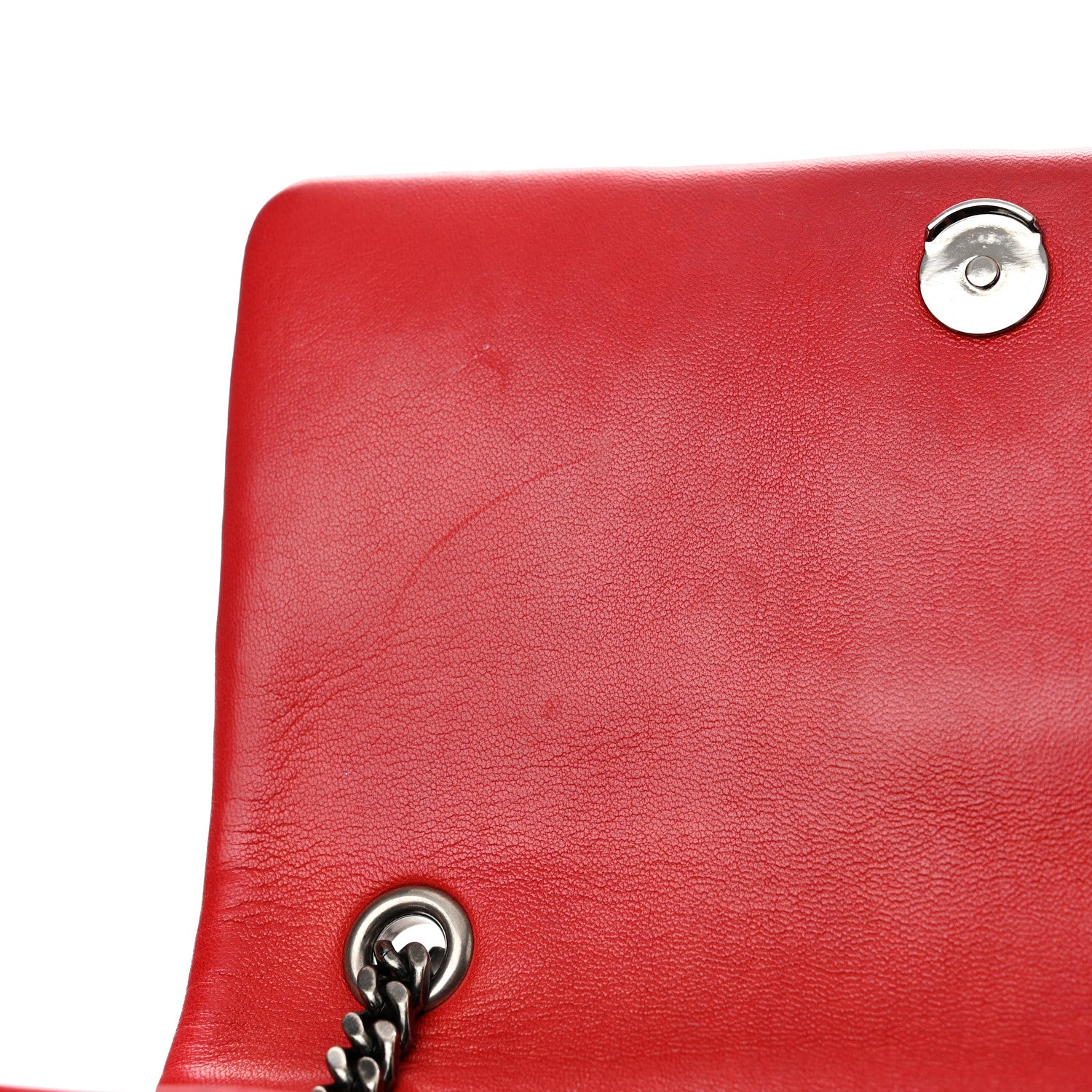 Saint Laurent Lambskin Patchwork Monogram Small Jamie Red 12 of 14