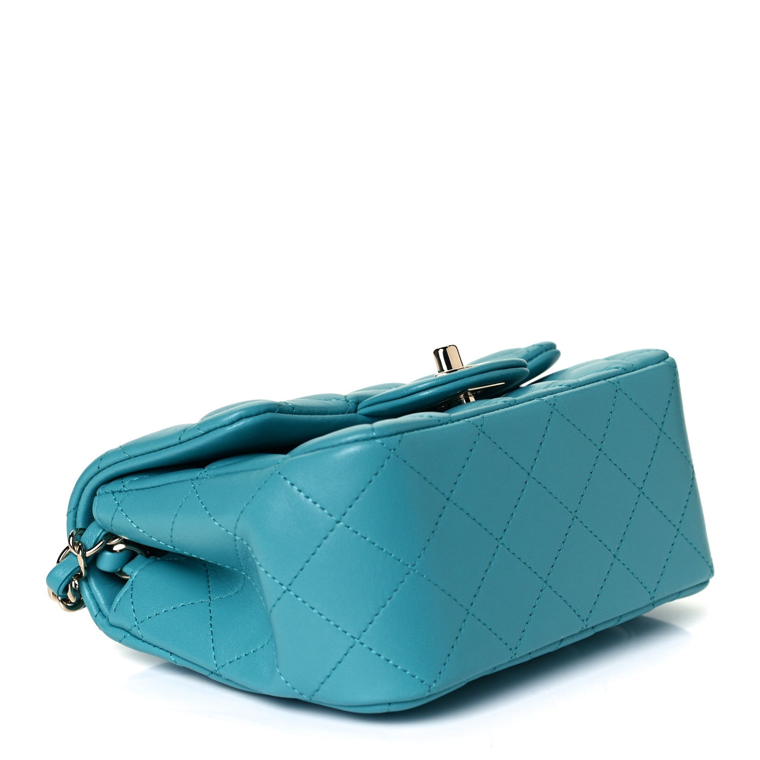 Chanel Lambskin Quilted Mini Square Flap Green 4 of 11