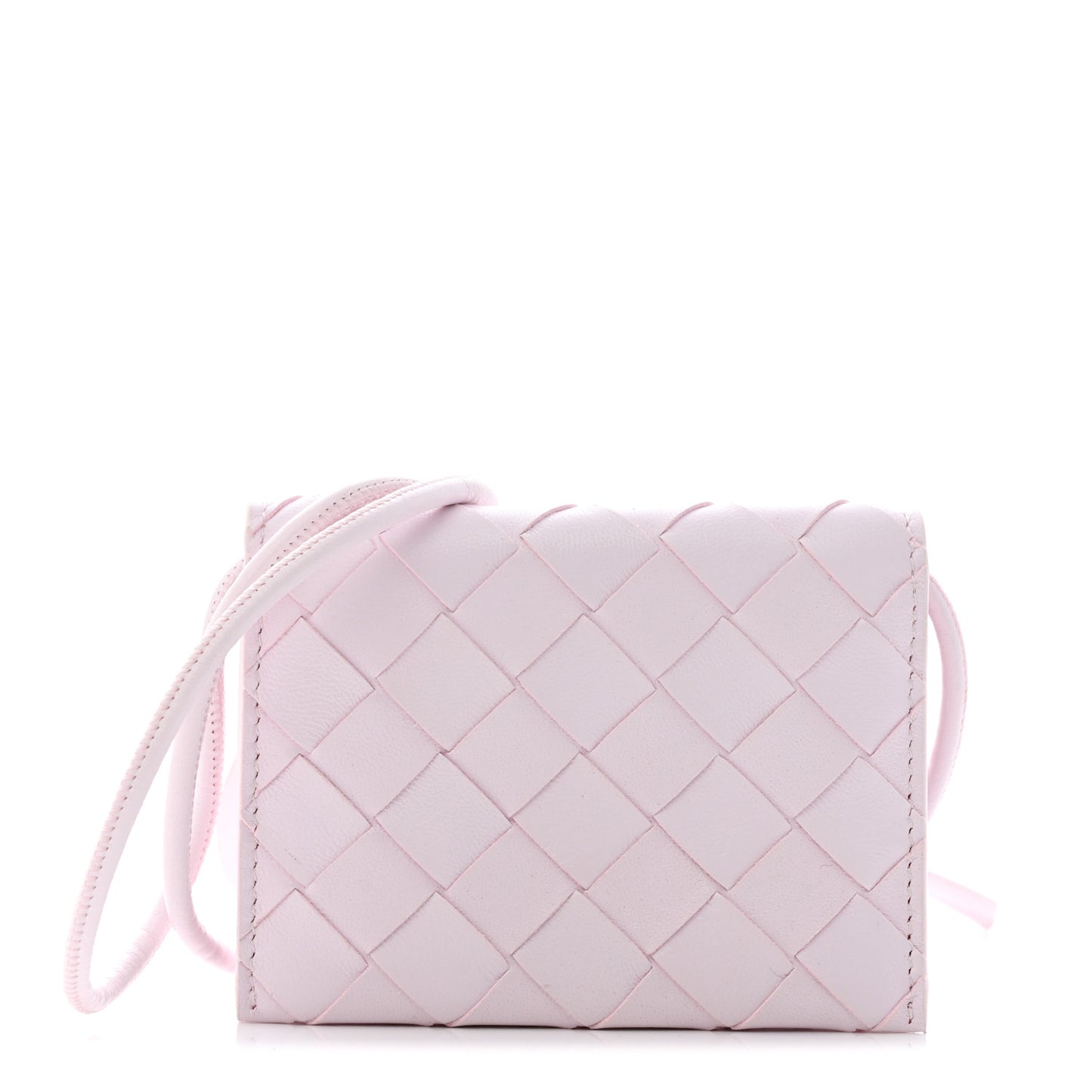 Nappa Intrecciato Card Case On Strap Bliss