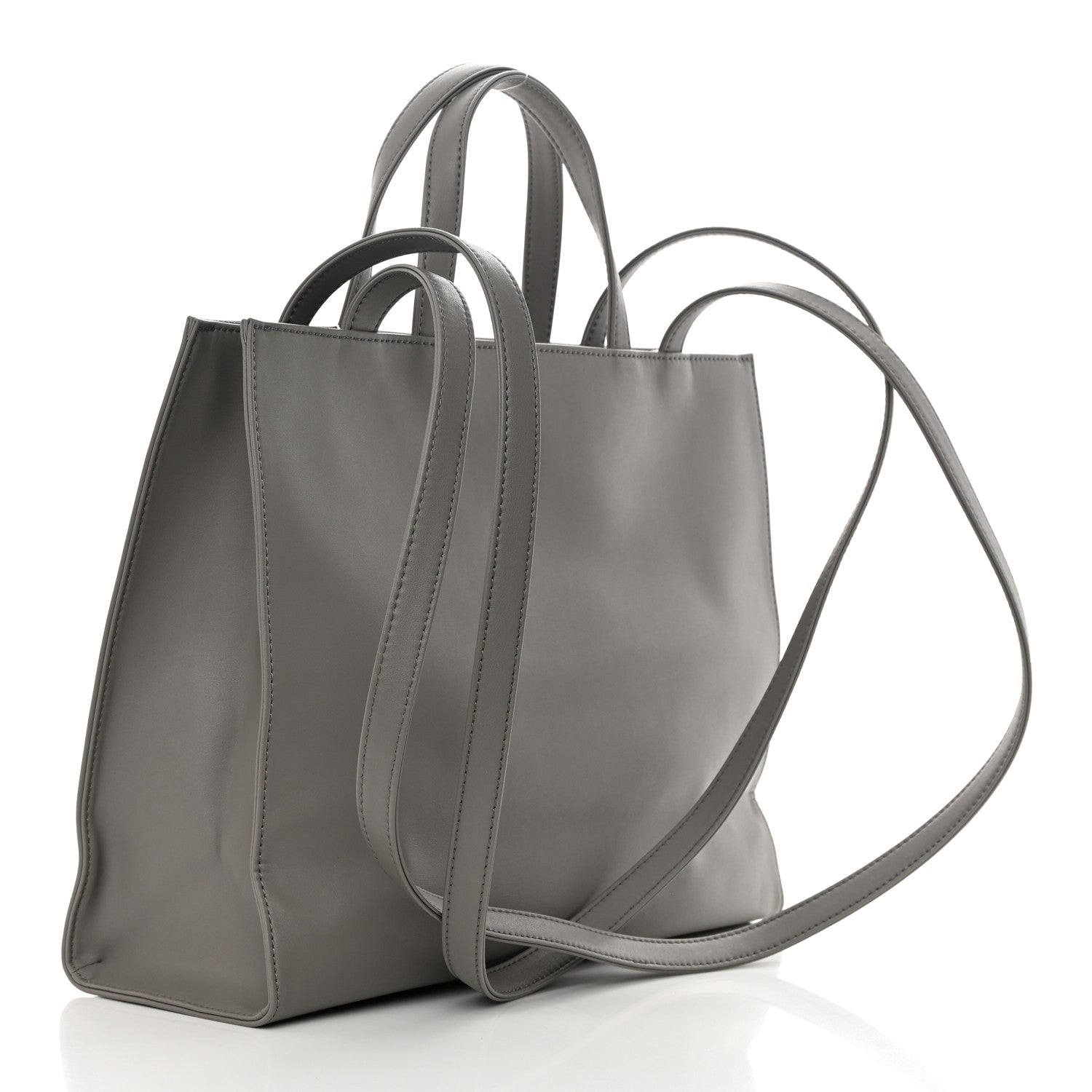 Telfar Vegan Leather Medium Shopping Bag Grey 3 of 11