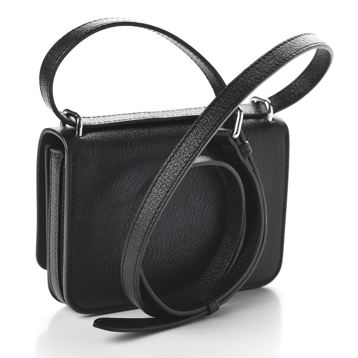 Goatskin Mini D-Ring Bag Black