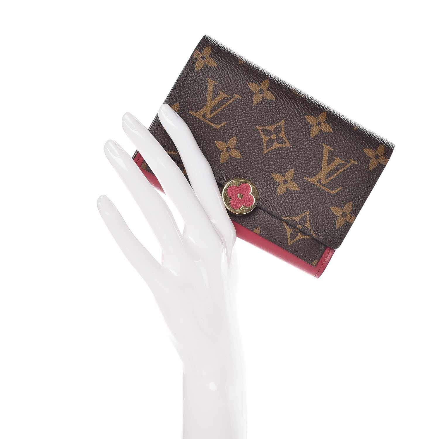 Louis Vuitton Monogram Flore Compact Wallet Fuchsia 2 of 7