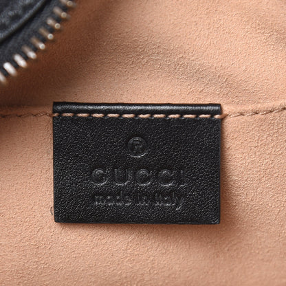 Gucci Calfskin Matelasse Mini GG Marmont Chain Shoulder Bag Black 6 of 11