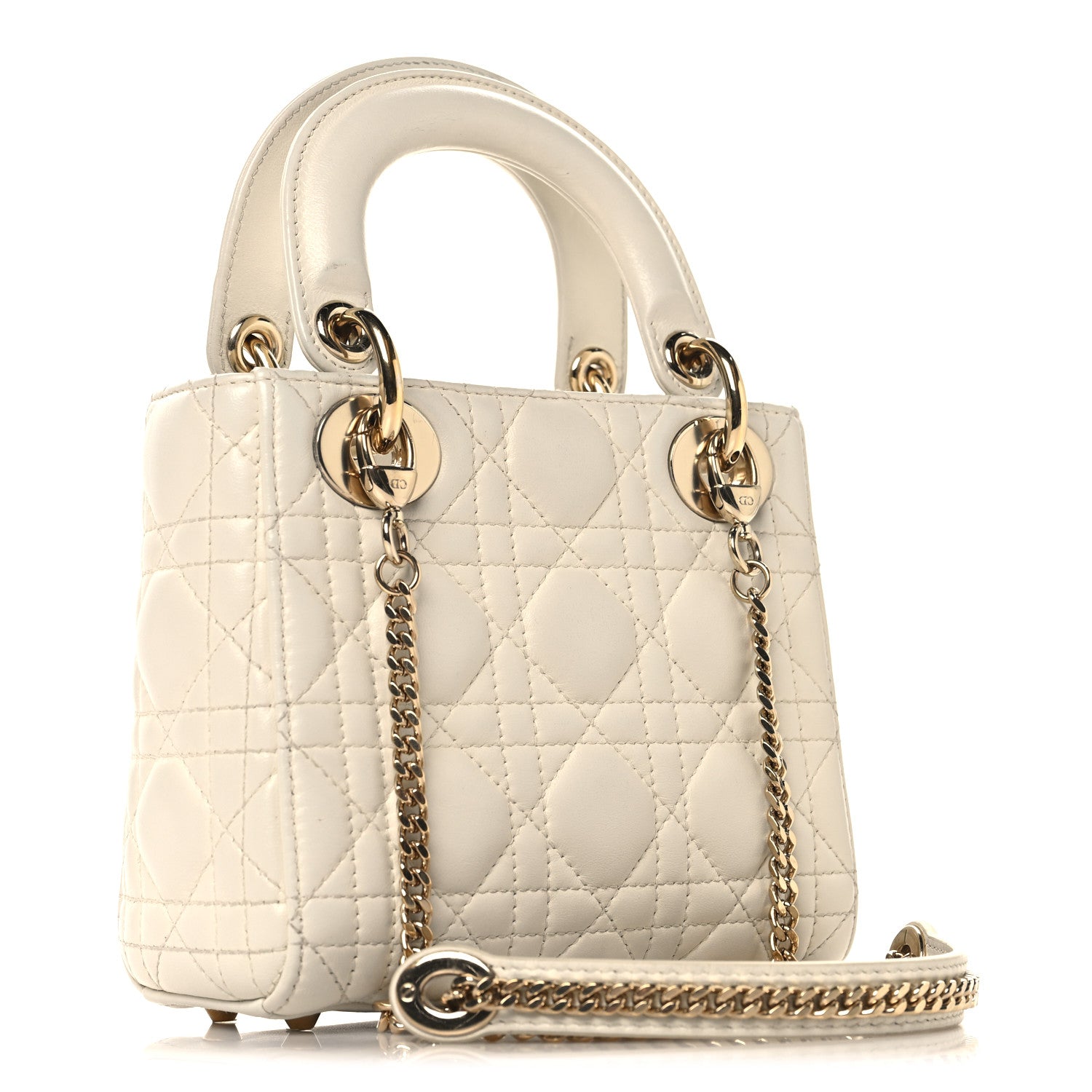 Christian Dior Lambskin Cannage Small My ABCDior Lady Dior Latte 3 of 11