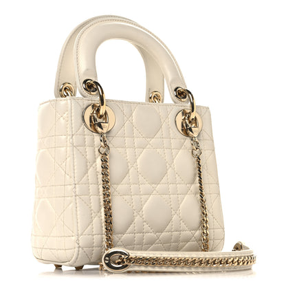 Christian Dior Lambskin Cannage Small My ABCDior Lady Dior Latte 3 of 11