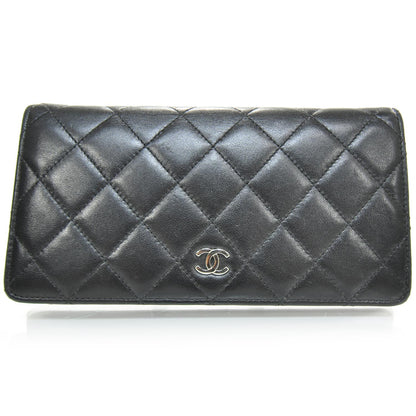 Chanel Lambskin Quilted Yen Wallet Black 1 of 9